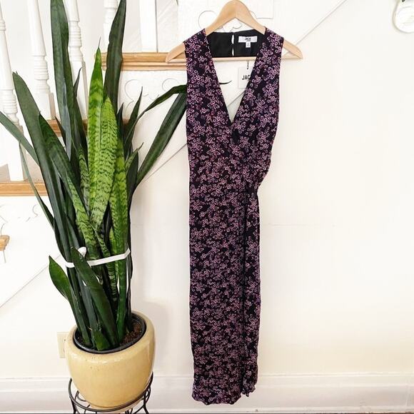 Jack by BB Dakota wrap floral jumpsuit open back 2 - Picture 1 of 8